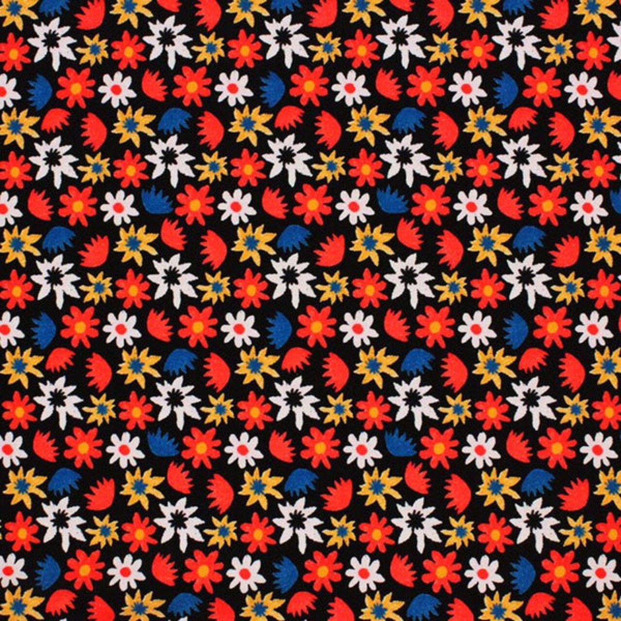1 Yard Pop Art Flowers Printed Spandex Fabric 56 Width Swimwear, Activewear & Dancewear